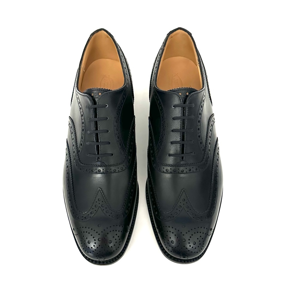 J.M. Weston Perforated Oxford Black Boxcalf Leather